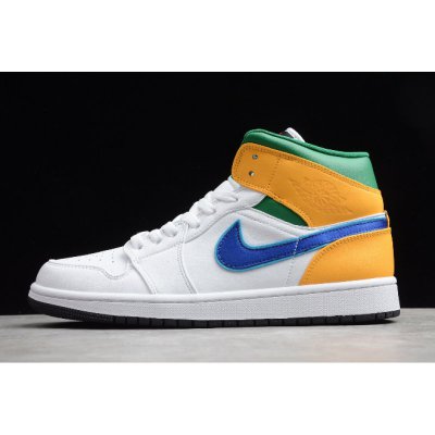 2020 Air Jordan 1 Mid White/Court Purple-Spirit Teal 554725-128
