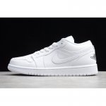 2019 Nike Air Jordan 1 Low White/Black 553560-101 For Sale