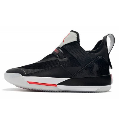 2019 Air Jordan 33 SE "Black Cement" Black/Fire Red-Particle Gre