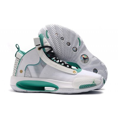 2020 Air Jordan 34 GS "Snow Leopard" White/Aurora-Metallic Silve
