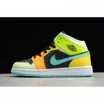 2020 Air Jordan 1 Mid SE "Clover" Black/Auhora Green BQ6931-037
