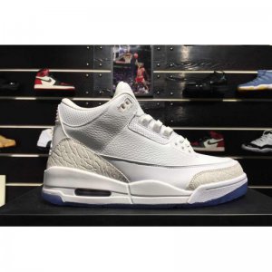 2018 Air Jordan 3 "Pure White" White/White-White 136064-111 For
