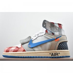 Parra x Off-White x Air Jordan 1 High Custom AA3834-108 For Sale