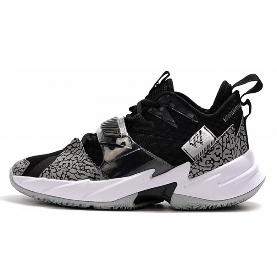 2020 Jordan Why Not Zer0.3 Black Cement Elephant Print For Sale - Click Image to Close