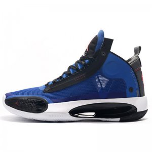 2019 Air Jordan 34 XXXIV Loyal Blue/White-Habanero Red-Black For