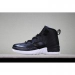 Kid's Air Jordan 12 "Black Nylon" Black/White-Gym Red Shoes