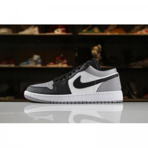 New Air Jordan 1 Low White/Atmosphere-Black 553558-110