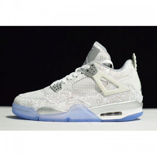 New Air Jordan 4 Retro 30th Anniversary "Laser" White/Chrome-Met
