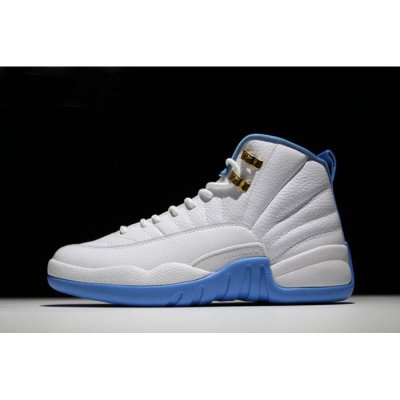 Men's and Women's Air Jordan 12 "University Blue" White/Metallic