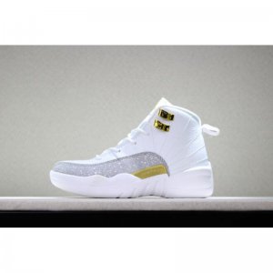 Kid's Air Jordan 12 OVO "White" White/Metallic Gold