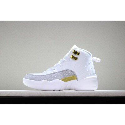 Kid's Air Jordan 12 OVO "White" White/Metallic Gold