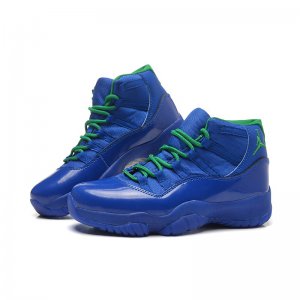New Air Jordan 11 GS Blue Green Basketball Shoes