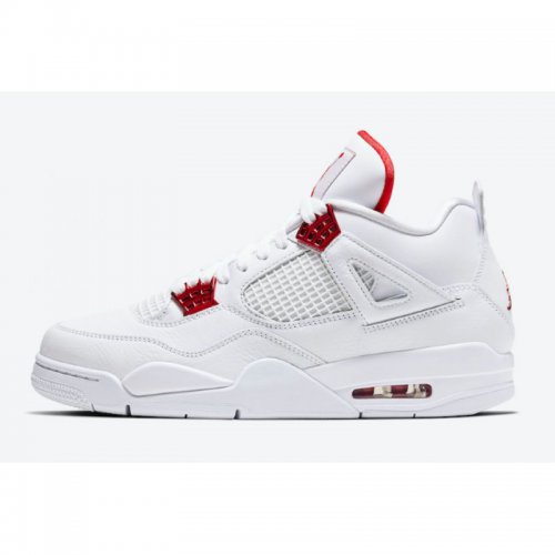2020 Air Jordan 4 "Red Metallic" White/University Red-Metallic S