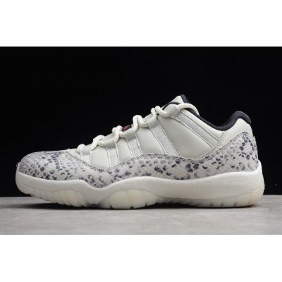 2019 Air Jordan 11 Low SE "Snakeskin" Light Bone/University Red-