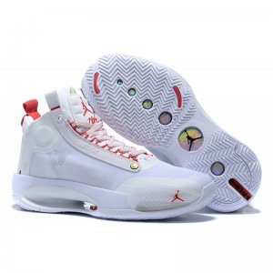 2020 Air Jordan 34 GS White/Varsity Red-Gold For Sale