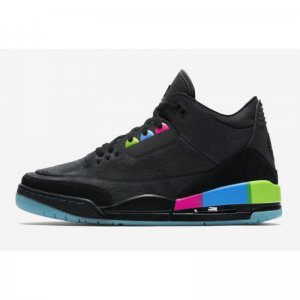 2018 Air Jordan 3 "Quai 54" Black/Electric Green-Infrared 23-Bla