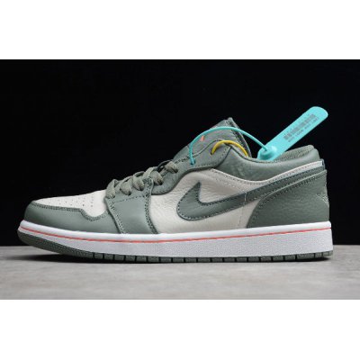 2019 Air Jordan 1 Low "Military Green" White/Hyper Crimson-Light