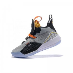 Air Jordan 33 "Elephant Print" Black/Wolf Grey-Orange-White For