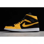 Mens Air Jordan 1 Mid "Reverse New Love" Black/University Gold-W