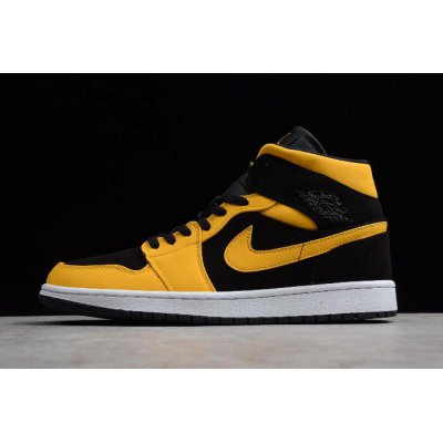 Mens Air Jordan 1 Mid "Reverse New Love" Black/University Gold-W