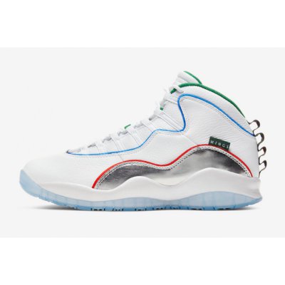 2020 Air Jordan 10 "Wings" White/Clover-Chrome-Black CK4352-103
