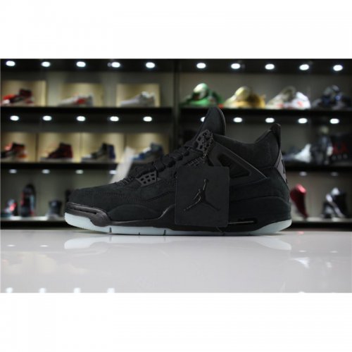 KAWS x Air Jordan 4 Retro Black/Black-Clear Glow 930155-001 Men'