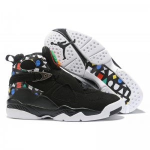 2019 Air Jordan 8 "Quai 54" Black/White-Multi-Color CJ9218-001