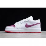 2019 Air Jordan 1 AJ1 Low GS Valentine's Day White/True Berry-Ru