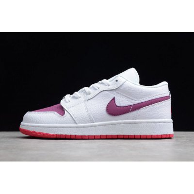 2019 Air Jordan 1 AJ1 Low GS Valentine's Day White/True Berry-Ru