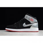 2019 Air Jordan 1 Mid "Johnny Kilroy" Black/Gym Red-Metallic Sil