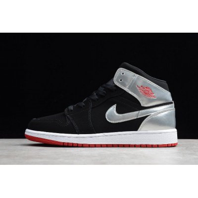 2019 Air Jordan 1 Mid "Johnny Kilroy" Black/Gym Red-Metallic Sil