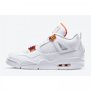 2020 Air Jordan 4 "Orange Metallic" White/Team Orange-Metallic S