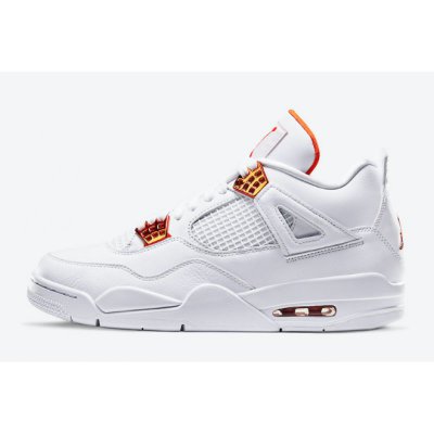 2020 Air Jordan 4 "Orange Metallic" White/Team Orange-Metallic S