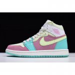 Air Jordan 1 GS "Easter" Sail-Hyper Turquoise/Barely Volt 555112