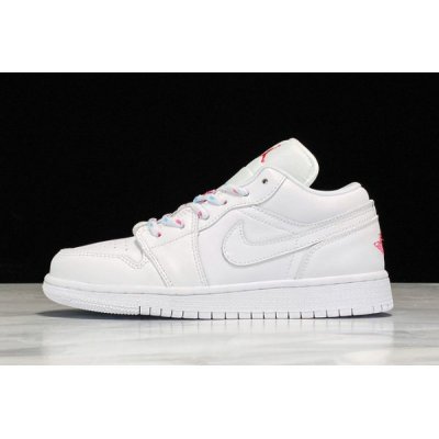 2020 Air Jordan 1 Low GS White/Pink-Blue 554723-102