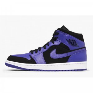 Air Jordan 1 Mid Black/Dark Concord-White 554724-051