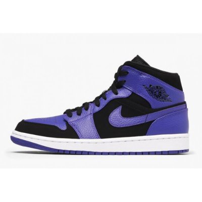 Air Jordan 1 Mid Black/Dark Concord-White 554724-051