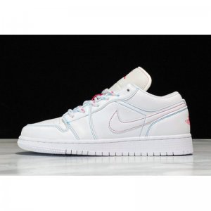 2020 Air Jordan 1 Low GS White/Aurora Green-Soar 554723-101