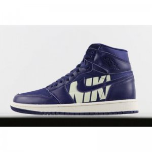 Off-White x Air Jordan 1 High OG "Nike Swoosh" Obsidian/White 55