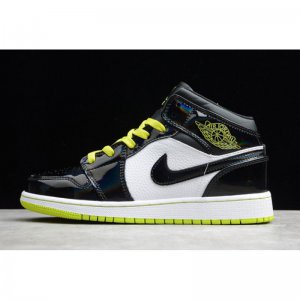 2019 Air Jordan 1 Mid SE GS Black Cyber Mystic Green BQ6931-003