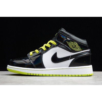 2019 Air Jordan 1 Mid SE GS Black Cyber Mystic Green BQ6931-003