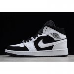 Air Jordan 1 Mid "Tuxedo" White/Black-White 554724-113