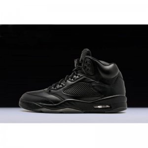 New Air Jordan 5 Premium "Flight Jacket" Black/Black/Black 88143