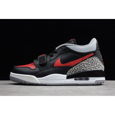 2019 Jordan Legacy 312 Low "Bred Cement" Black/University Red CD