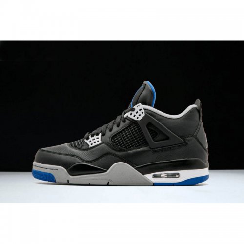Air Jordan 4 Retro "Motorsport Away" Black/Game Royal-Matte Silv