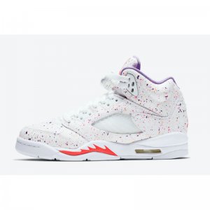 2020 Air Jordan 5 GS "Easter" White/Laser Crimson-Voltage Purple
