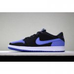 New Air Jordan 1 Low Flyknit "Royal" Black/Game Royal-White Men'