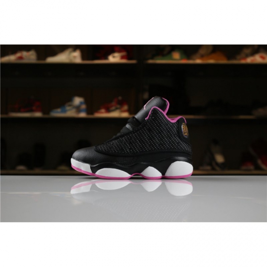 Kid's Air Jordan 13 Retro Black Pink For Sale - Click Image to Close