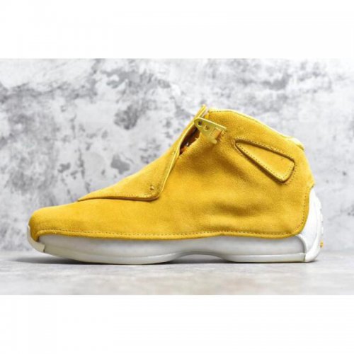 Air Jordan 18 "Yellow Suede" Yellow Ochre/Sail AA2494-701