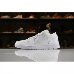 Men's and Women's Air Jordan 1 Low "Triple White" 553558-170